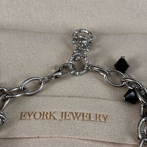 Silver and Black Bracelet